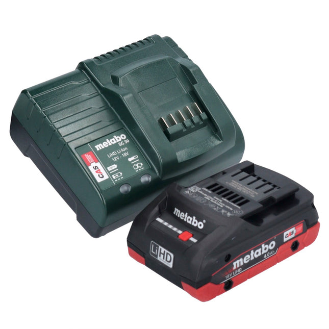 Metabo Basic Set 1x LiHD Akkupack 18 V 4,0 Ah ( 625367000 ) + Metabo SC 30 Ladegerät 12 - 18 V ( 316067840 ) - Toolbrothers