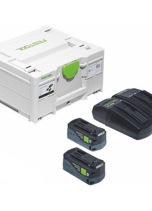 Festool CSC SYS 50 EBI set scie sur table à batterie 36 V (2x 18 V) (577379) 168 mm sans balais + châssis de base + 2x batterie 5,0 Ah + chargeur + systainer