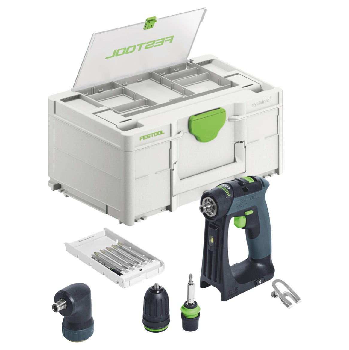 Festool CXS 18-Basic-Set Akku Bohrschrauber 18 V 40 Nm Brushless ( 577333 ) + Systainer - ohne Akku, ohne Ladegerät