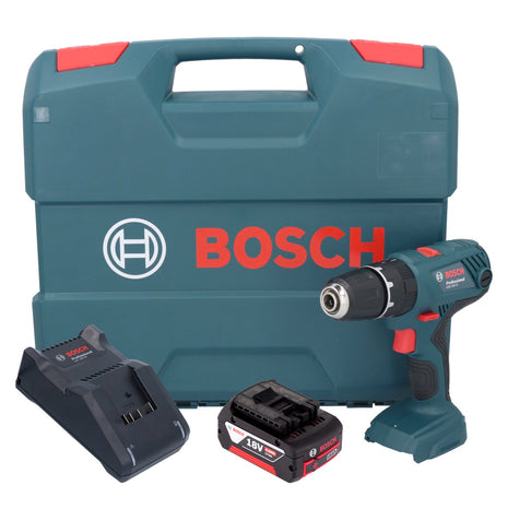 Taladro percutor inalámbrico Bosch GSB 18V-21 18 V 55 Nm + 1x batería 4,0 Ah + cargador + maletín L