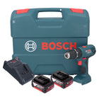 Bosch GSB 18V-21 cordless impact drill 18 V 55 Nm + 2x rechargeable battery 4.0 Ah + charger + L-case