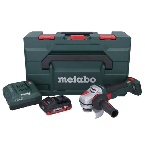 Metabo WB 18 LTX BL 15-125 Quick akumulatorowa szlifierka kątowa 18 V 125 mm bezszczotkowa + 1x akumulator 4,0 Ah + ładowarka + metaBOX