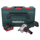 Metabo WPBA 18 LTX BL 15-125 Quick DS 18 V 125 mm amoladora angular sin cable Brushless + 1x batería 10,0 Ah + metaBOX - sin cargador