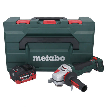 Metabo WPBA 18 LTX BL 15-125 Quick DS 18 V 125 mm amoladora angular sin cable Brushless + 1x batería 10,0 Ah + metaBOX - sin cargador