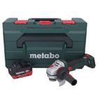 Metabo WB 18 LTX BL 15-125 Quick amoladora angular sin cable 18 V 125 mm sin escobillas + 1x batería recargable 5,5 Ah + metaBOX - sin cargador