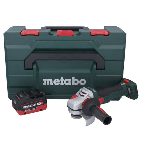 Metabo WB 18 LTX BL 15-125 Quick Akku Winkelschleifer 18 V 125 mm Brushless + 1x Akku 5,5 Ah + metaBOX - ohne Ladegerät