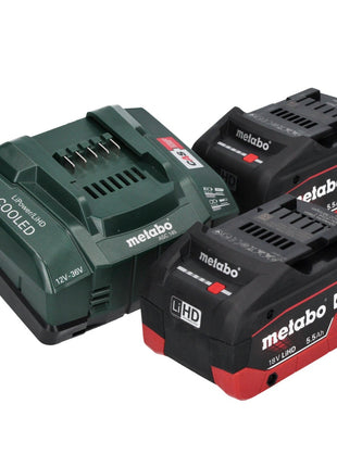 Metabo WB 18 LTX BL 15-125 Quick Akku Winkelschleifer 18 V 125 mm Brushless + 2x Akku 5,5 Ah + Ladegerät + metaBOX ( 601730660 )