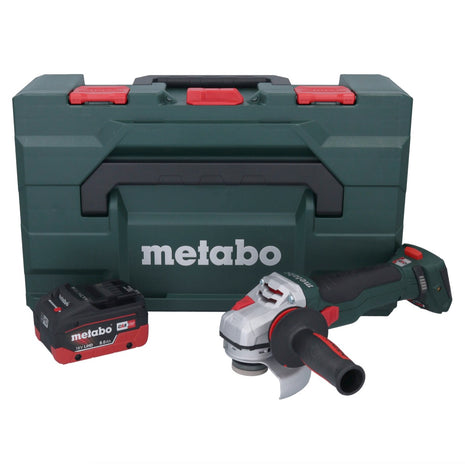 Metabo WB 18 LTX BL 15-125 Amoladora angular de batería Quick 18 V 125 mm sin escobillas + 1x batería 8,0 Ah + metaBOX - sin cargador