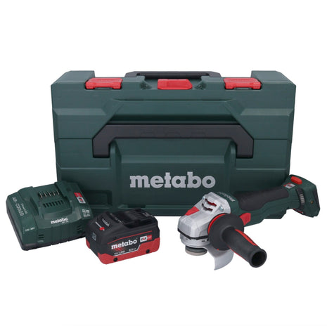 Metabo WB 18 LTX BL 15-125 Amoladora angular de batería Quick 18 V 125 mm sin escobillas + 1x batería 8,0 Ah + cargador + metaBOX