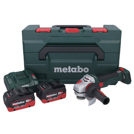 Metabo WB 18 LTX BL 15-125 Quick Meuleuse d'angle sans fil 18 V 125 mm Brushless + 2x batterie 8,0 Ah + chargeur + metaBOX