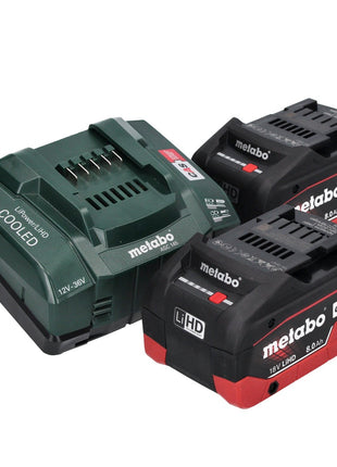 Metabo WB 18 LTX BL 15-125 Amoladora angular de batería Quick 18 V 125 mm sin escobillas + 2x batería 8,0 Ah + cargador + metaBOX