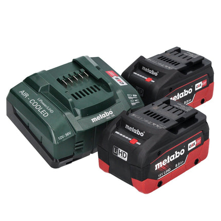 Smerigliatrice angolare a batteria Metabo WB 18 LTX BL 15-125 Quick 18 V 125 mm senza spazzole + 2x batteria ricaricabile 8,0 Ah + caricatore + metaBOX