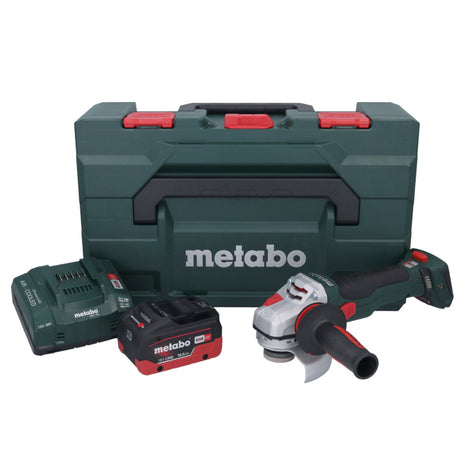 Metabo WB 18 LTX BL 15-125 Quick akumulatorowa szlifierka kątowa 18 V 125 mm bezszczotkowa + 1x akumulator 10,0 Ah + ładowarka + metaBOX