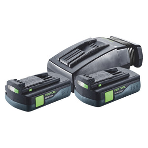 Festool Energie Set 2x BP 18 Li 3,0 C Akku 18 V 3,0 Ah / 3000 mAh Li-Ion ( 2x 577658 ) + TCL 6 Ladegerät ( 201135 )