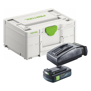 Festool Energie Set 1x BP 18 Li 3,0 C Akku 18 V 3,0 Ah / 3000 mAh Li-Ion ( 577658 ) + TCL 6 Ladegerät ( 201135 ) + Systainer