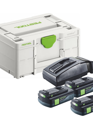 Festool Energie Set 3x BP 18 Li 3,0 C Akku 18 V 3,0 Ah / 3000 mAh Li-Ion ( 3x 577658 ) + TCL 6 Ladegerät ( 201135 ) + Systainer - Toolbrothers