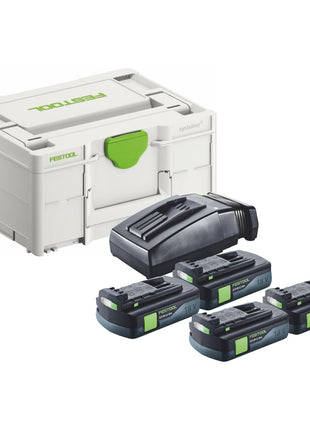 Festool Energie Set 4x BP 18 Li 3,0 C Akku 18 V 3,0 Ah / 3000 mAh Li-Ion ( 4x 577658 ) + TCL 6 Ladegerät ( 201135 ) + Systainer - Toolbrothers