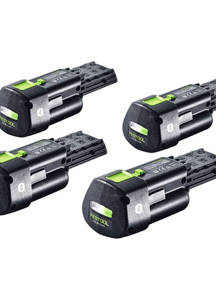 Festool Akku Set 4x BP 18 Li 3,0 Ergo I Akku 18 V 3,0 Ah / 3000 mAh Li-Ion ( 4x 577704 ) mit Ladestandanzeige - Toolbrothers