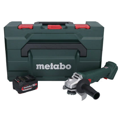 Metabo W 18 L 9-125 cordless angle grinder 18 V 125 mm + 1x rechargeable battery 4.0 Ah + metaBOX - without charger
