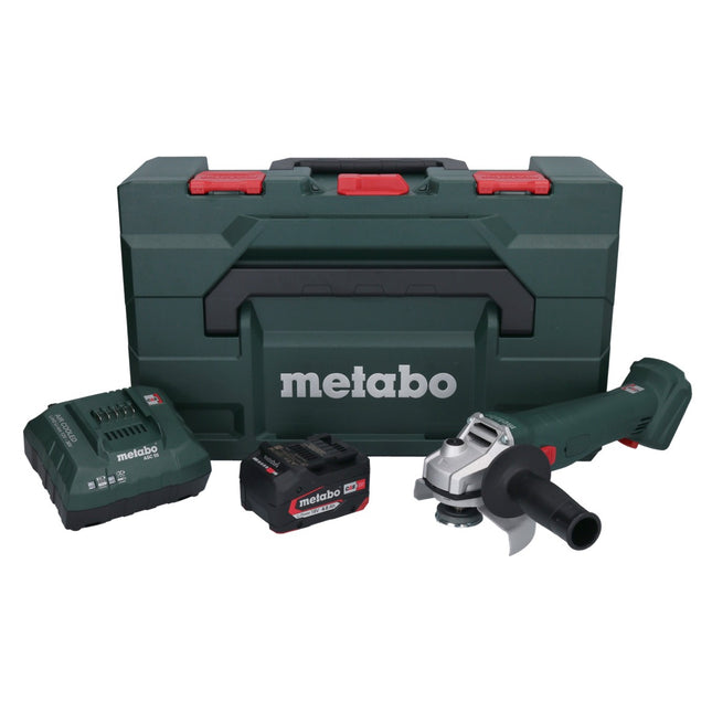 Metabo W 18 L 9-125 amoladora angular sin cable 18 V 125 mm + 1x batería 4,0 Ah + cargador + metaBOX