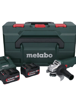 Amoladora angular a batería Metabo W 18 L 9-125 18 V 125 mm + 2x baterías 4,0 Ah + cargador + metaBOX (602247510)