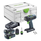 Festool T 18+3 Basic Akku Bohrschrauber 18 V 50 Nm Brushless + 2x Akku 3,0 Ah + Ladegerät + Systainer - Toolbrothers