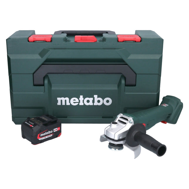 Metabo W 18 7-125 Amoladora angular sin cable 18 V 125 mm + 1x batería 4,0 Ah + metaBOX - sin cargador