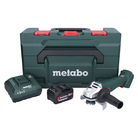 Amoladora angular a batería Metabo W 18 7-125 18 V 125 mm + 1x batería 4,0 Ah + cargador + metaBOX