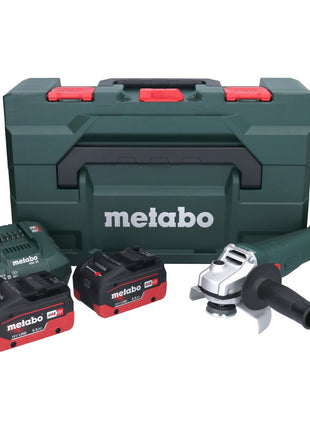 Metabo W 18 7-125 Akku Winkelschleifer 18 V 125 mm + 2x Akku 5,5 Ah + Ladegerät + metaBOX - Toolbrothers