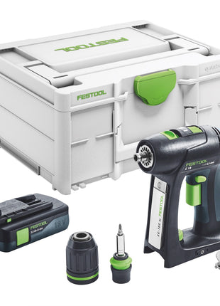 Festool C 18-Basic Akku Bohrschrauber 18 V 45 Nm Brushless + 1x Akku 3,0 Ah + Systainer - ohne Ladegerät - Toolbrothers