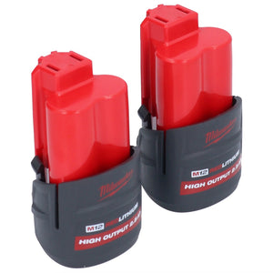 Milwaukee Akku Set 2x M12 HB2.5 High Output 12 V 2,5 Ah / 2500 mAh Li-Ion Akku ( 2x 4932480164 )