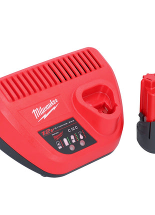 Milwaukee M12 HNRG-251 Akku Starter Set High Output 12 V + 1x HB2.5 Akku 2,5 Ah ( 4932480164 ) + M12 C12 C Ladegerät ( 4932352000 ) - Toolbrothers