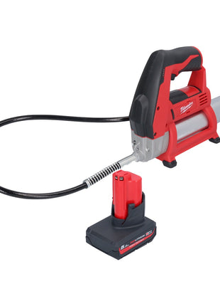 Milwaukee M12 GG-501 Akku Fettpresse 12 V 562 bar + 1x Akku 5,0 Ah - ohne Ladegerät - Toolbrothers