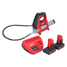 Milwaukee M12 GG-502 cordless grease gun 12 V 562 bar + 2x rechargeable battery 5.0 Ah + charger
