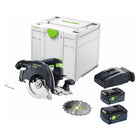 Festool HKC 55 5,0 EBI-Plus-SCA Akku Handkreissäge 18 V 160 mm Brushless ( 577678 ) + 2x Akku 5,0 Ah + Ladegerät + Systainer - Toolbrothers