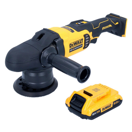 DeWalt DCM 848 N Akku Exzenterpolierer 18 V 125 mm Brushless + 1x Akku 2,0 Ah - ohne Ladegerät