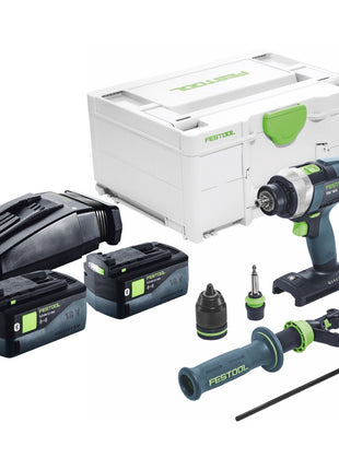 Festool TDC 18/4 I-Basic Akku Bohrschrauber 18 V 75 Nm Brushless + 2x Akku 5,0 Ah + Ladegerät + Systainer - Toolbrothers