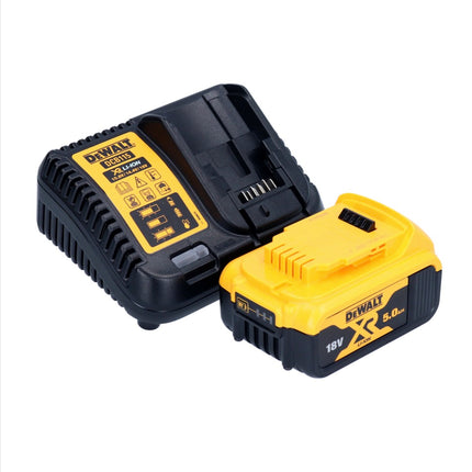 DeWalt DCM 848 P1 Akku Exzenterpolierer 18 V 125 mm Brushless + 1x Akku 5,0 Ah + Ladegerät