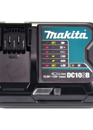 Makita Power Source Kit 4x BL 1021 B Akku 12 V max. 2,0 Ah CXT ( 4x 197396-9 ) + DC 10 SB Ladegerät ( 197363-4 ) + Makpac