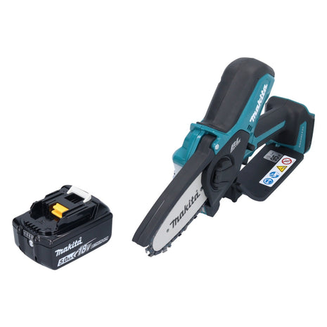 Sierra de podar a batería Makita DUC 101 T1 18 V 10 cm sin escobillas + 1x batería 5,0 Ah - sin cargador