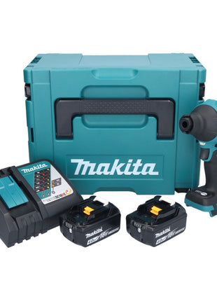 Makita DAS 180 RMJ Akku Gebläse 18 V Brushless + 2x Akku 4,0 Ah + Ladegerät + Makpac - Toolbrothers