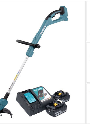 Makita DUR 193 RG Akku Rasentrimmer 18 V 260 mm + 2x Akku 6,0 Ah + Ladegerät - Toolbrothers