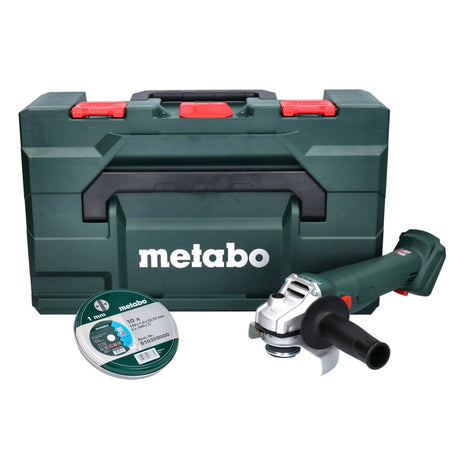 Metabo W 18 L 9-125 Quick Akku Winkelschleifer 18 V 125 mm + 10x Trennscheibe + metaBOX - ohne Akku, ohne Ladegerät - Toolbrothers