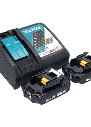 Makita DHP 484 RAB perceuse à percussion sans fil 18 V 54 Nm sans balais noir + 2x batteries 2,0 Ah + chargeur