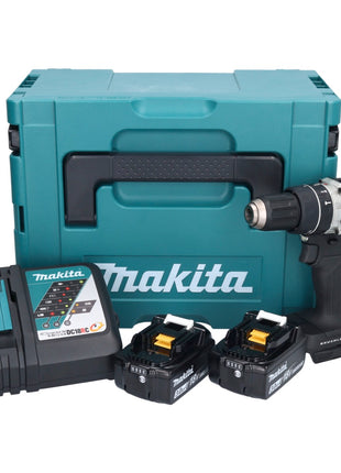 Makita DHP 484 RFJB Akku Schlagbohrschrauber 18 V 54 Nm Brushless Schwarz + 2x Akku 3,0 Ah + Ladegerät + Makpac - Toolbrothers