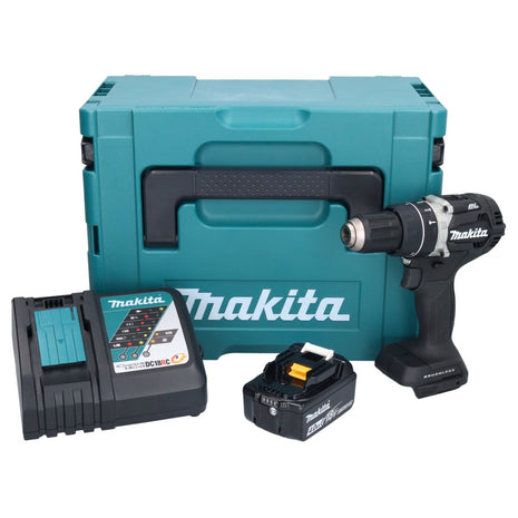 Makita DHP 484 RM1JB Akku Schlagbohrschrauber 18 V 54 Nm Brushless Schwarz + 1x Akku 4,0 Ah + Ladegerät + Makpac - Toolbrothers