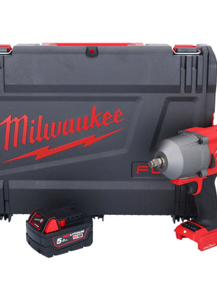 Milwaukee M18 ONEFHIWF12-501X Llave de impacto inalámbrica 18 V 1356 Nm 1/2" sin escobillas + 1x batería 5,0 Ah + caja HD - sin cargador