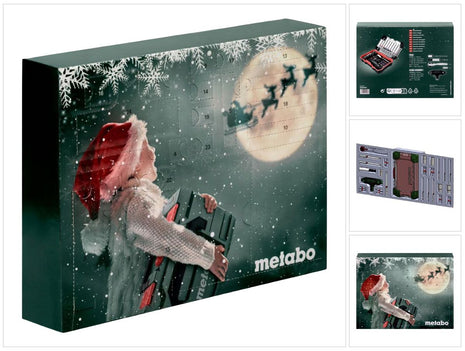 Metabo Calendario de Adviento con juego de herramientas de 31 piezas (626694000) puntas/vasos/trinquete