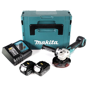 Makita DGA 504 RFJ Akku Winkelschleifer 18V 125mm Brushless + 2x Akku 3,0Ah + Ladegerät + Makpac