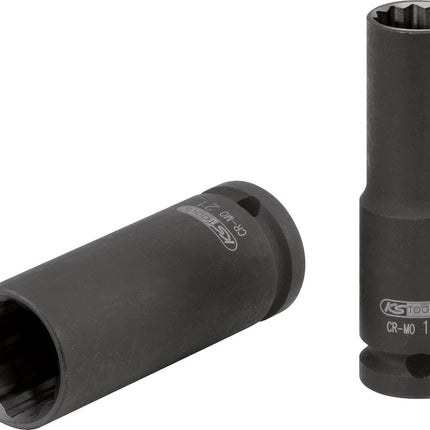 KS TOOLS 1/2" 12-kant-Kraft-Stecknuss, lang, 27 mm ( 515.0973 )